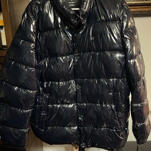 Calvin Klein Glossy Black Outerwear